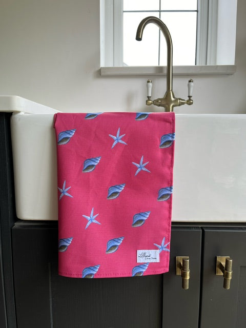 Starfish and Shell Tea Towel