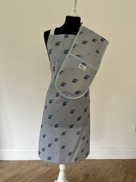 Starfish and Shell Adult Apron - Cool Blue