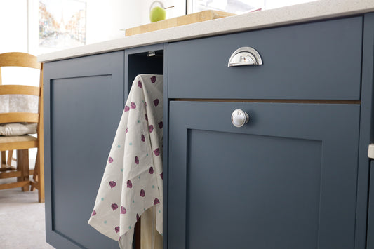 Beetroot tea towel homewares collection perfect in this beautiful kitchen interior