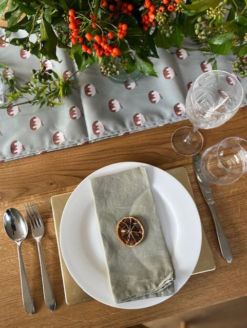 Christmas Pudding Table Runner