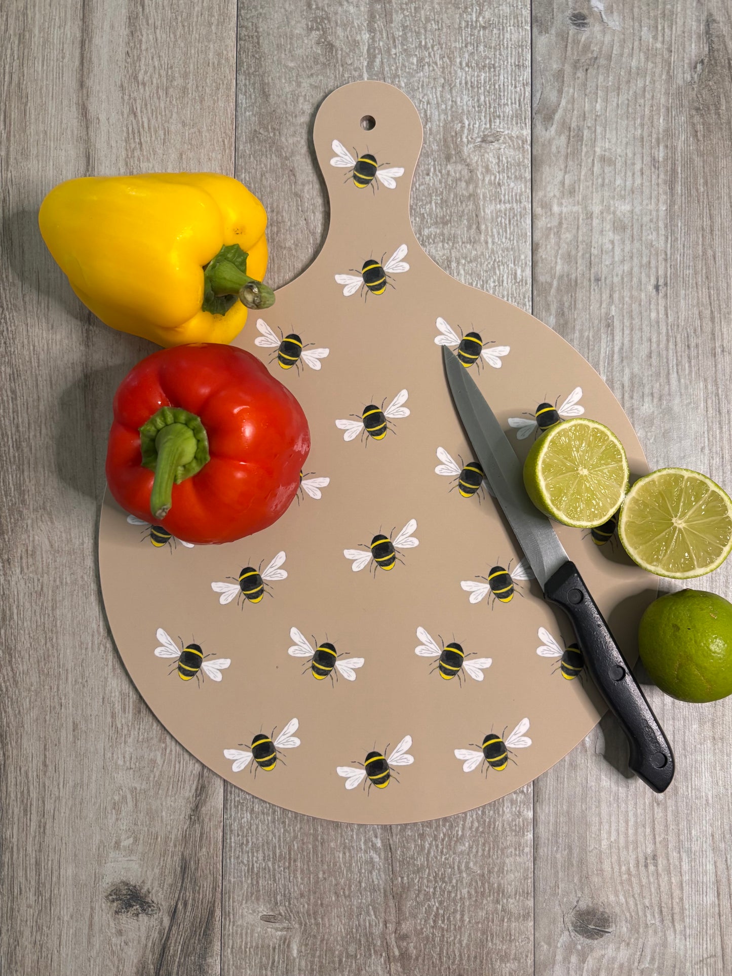 Round Bumble Bee Melamine Chopping Board