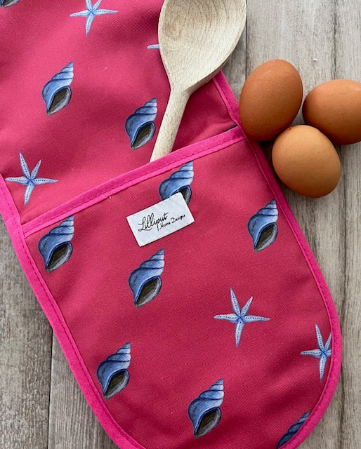 Starfish and Shell Double oven gloves