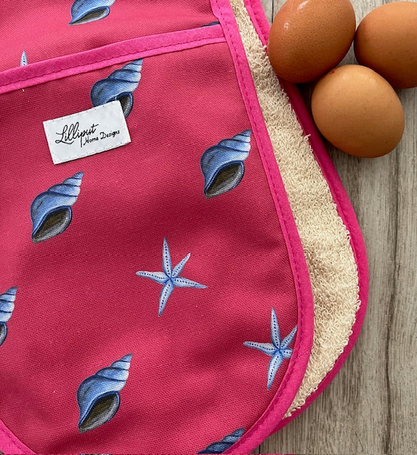 Starfish and Shell Double oven gloves