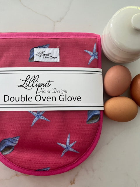 Starfish and Shell Double oven gloves