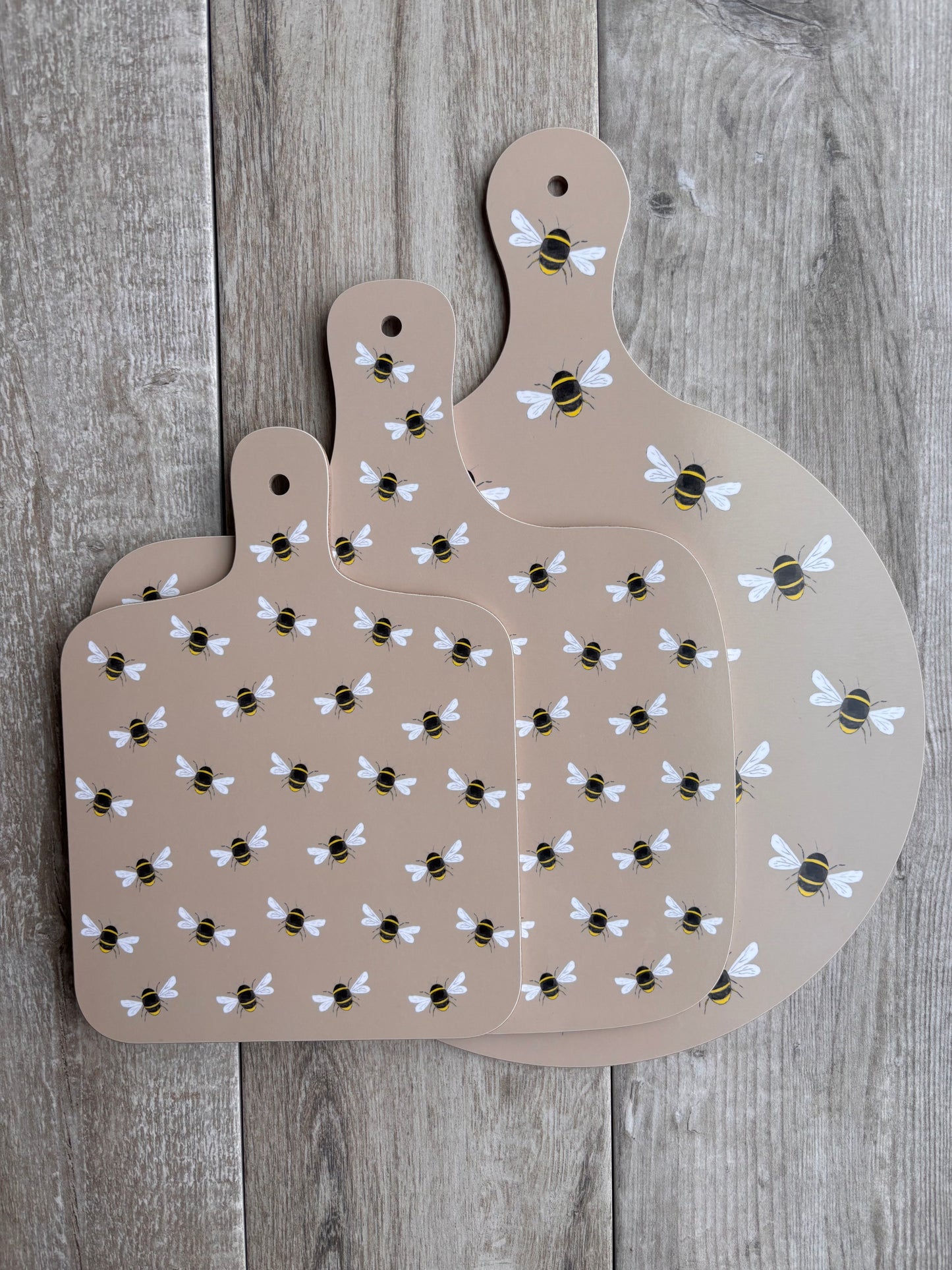 Round Bumble Bee Melamine Chopping Board