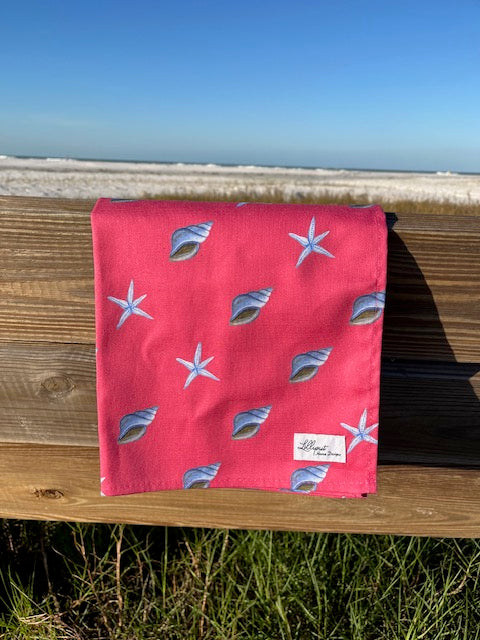 Starfish and Shell Tea Towel