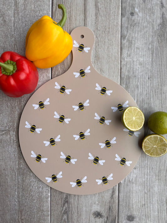 Round Bumble Bee Melamine Chopping Board