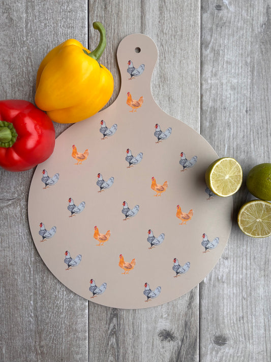 Round Chicken Melamine Chopping Board