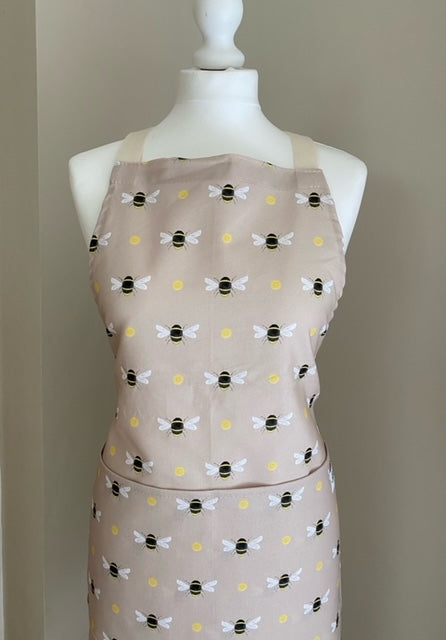 Bumble Bee Adult Apron - Taupe Background