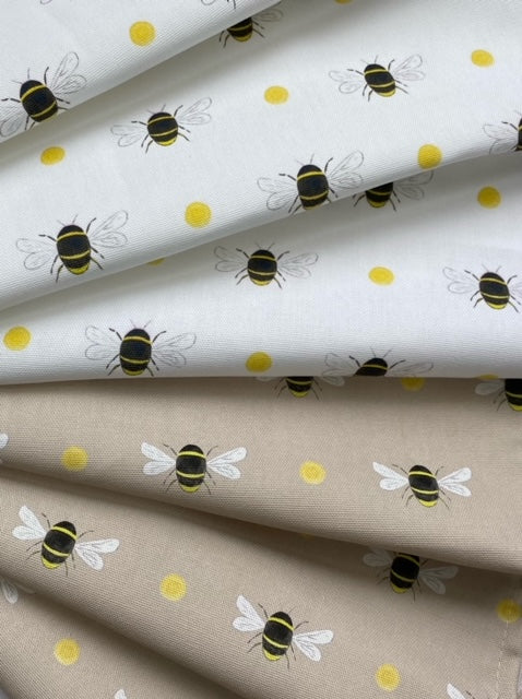 Bumble Bee Tea Towel - Taupe Background